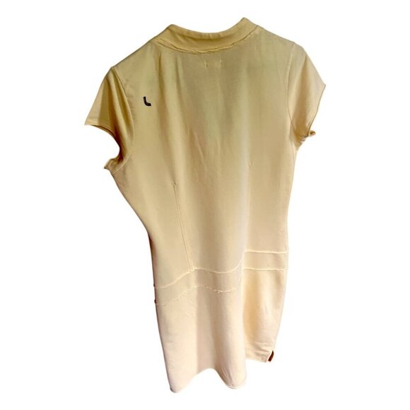 Lole Buttery Soft Yellow Casual V Neck Midi Dress Front Pockets Eco Friendly Lg - Picture 12 of 12